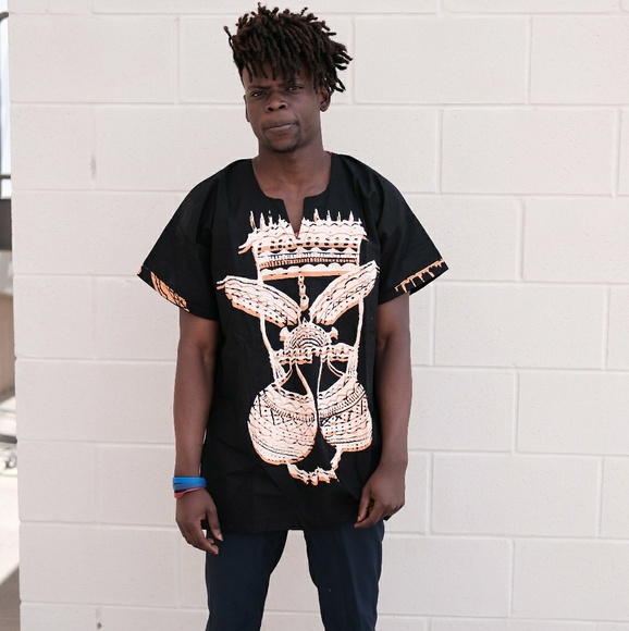 African print men danshiki  with batique work - Picture 6 of 6